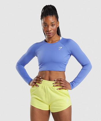 Long Sleeve Gymshark Entrenamiento Mujer Azules | CO 2306YXF